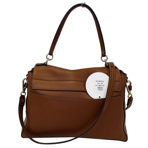 CHLOE Faye Day Mixed Flap Leather Medium Shoulder Bag Tan-US