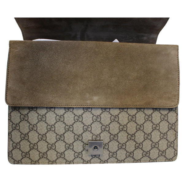 GUCCI Dionysus Medium GG Supreme Monogram Shoulder Bag Taupe
