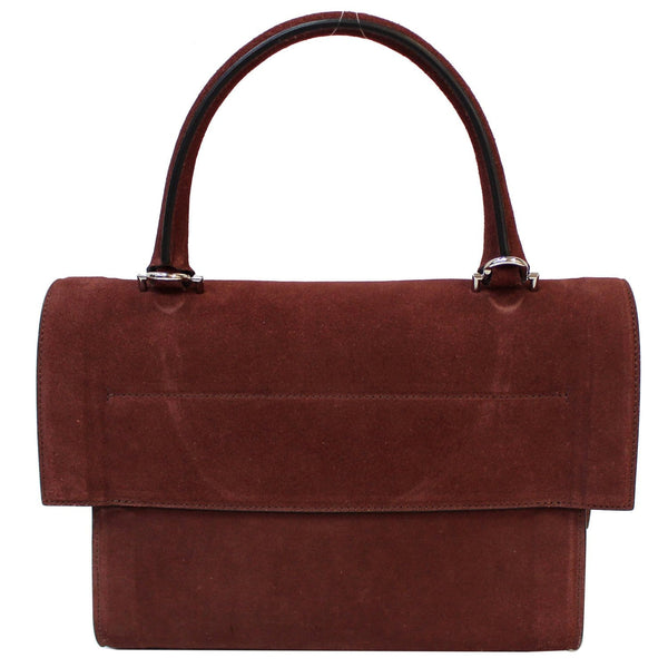 GIVENCHY Medium Shark Suede Leather Satchel Bag Red