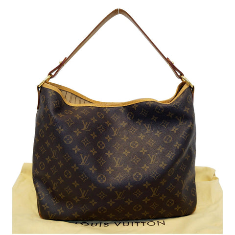 LOUIS VUITTON Delightful MM Monogram Canvas Shoulder Bag Brown