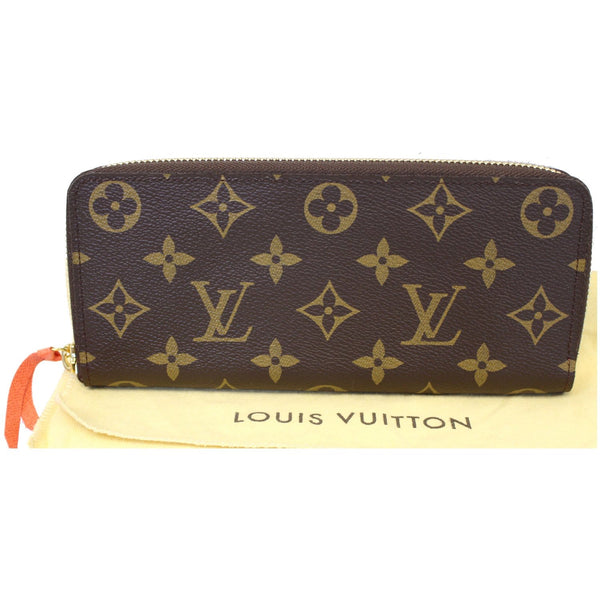 LOUIS VUITTON Clemence Monogram Canvas Wallet Brown
