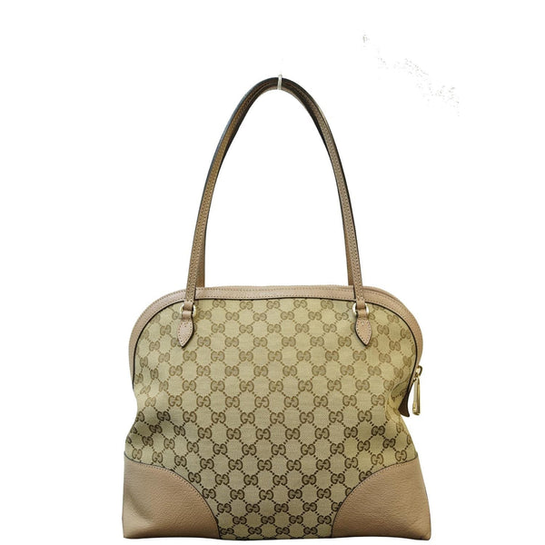 GUCCI Bree GG Supreme Leather Shoulder Bag 323673 Mauve