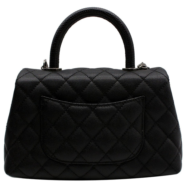 Chanel Coco Mini Top Lizard Handle Shoulder Bag