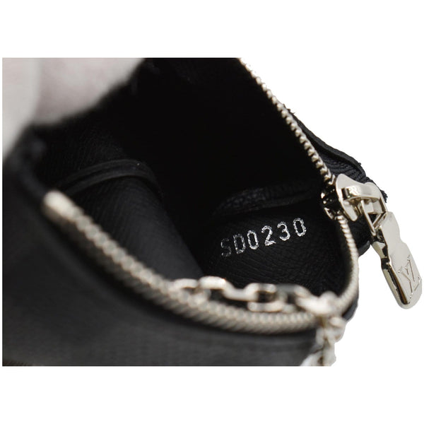 LOUIS VUITTON Pochette Key Cles Damier Graphite Coin Case Black