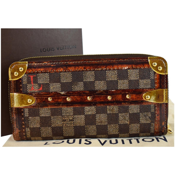 LOUIS VUITTON Transformed Damier Ebene Time Trunk Zippy Wallet Black