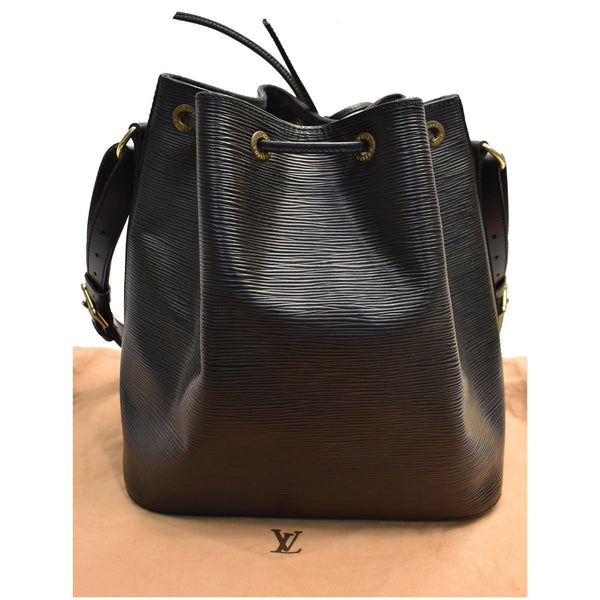 Louis Vuitton Petit Noe Epi Leather Tote Bag Black