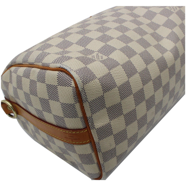 LOUIS VUITTON Speedy 25 Bandouliere Damier Azur Shoulder Bag White