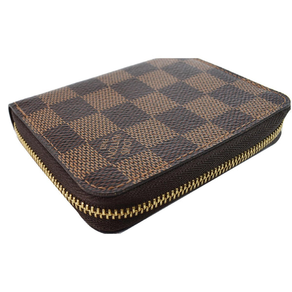 LOUIS VUITTON Damier Ebene Zippy Coin Purse Brown