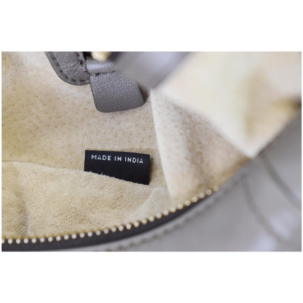 PRADA Vitello Daino Leather Hobo Bag Taupe