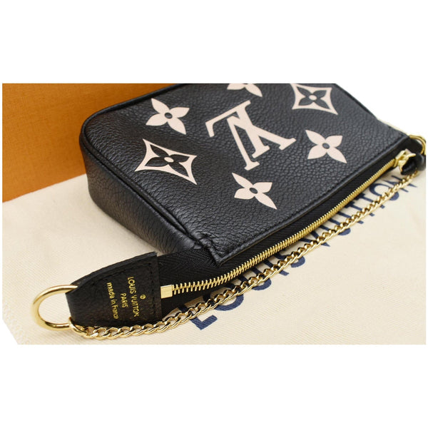 LOUIS VUITTON Mini Pochette Bicolor Monogram Empreinte Accessoires Pouch Black