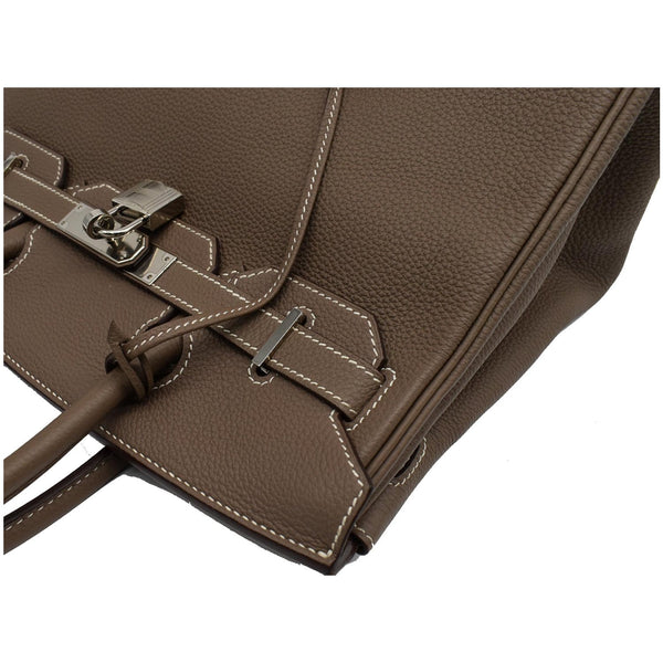 HERMES Birkin 25 Togo Leather Tote Bag Etoupe