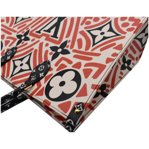 LOUIS VUITTON Onthego GM Crafty Monogram Giant Canvas Shoulder Bag Red