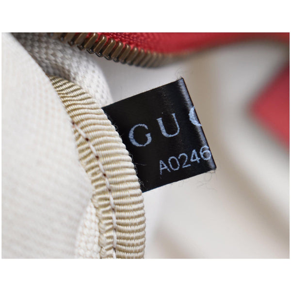 GUCCI Print Medium Leather Belt Waist Bum Bag Red 530412