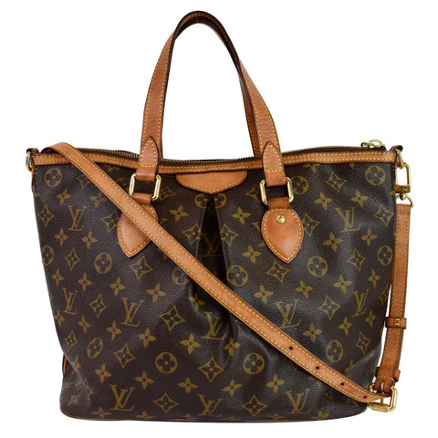 Louis Vuitton Palermo PM Monogram Canvas Shoulder Bag front view