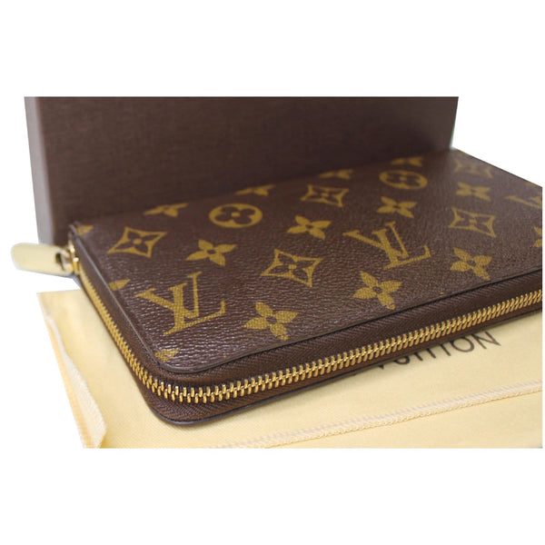 Louis Vuitton Zippy Monogram Canvas Long Wallet Brown leather