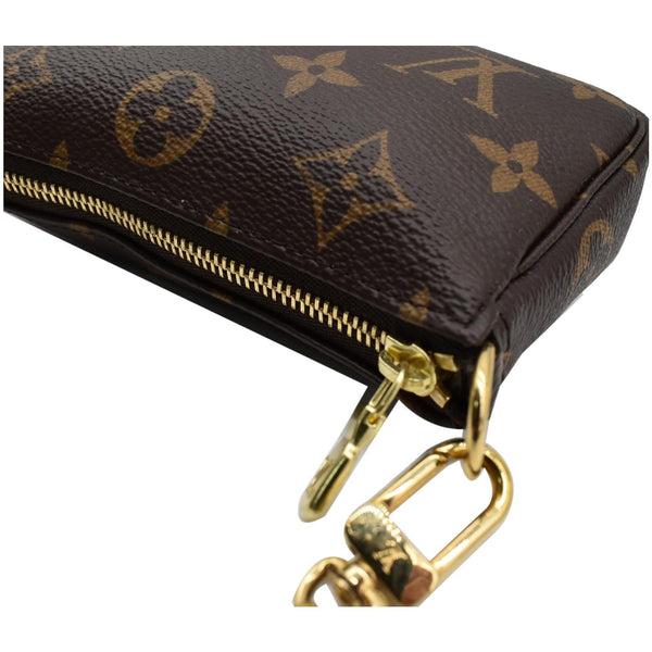 LOUIS VUITTON Mini Pochette Monogram Canvas Accessoires Pouch Brown