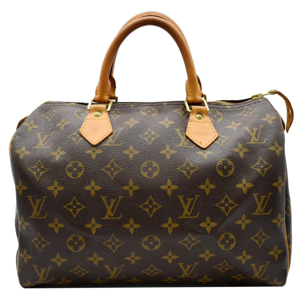 Louis Vuitton Speedy 30 Monogram Canvas Satchel Bag - front view