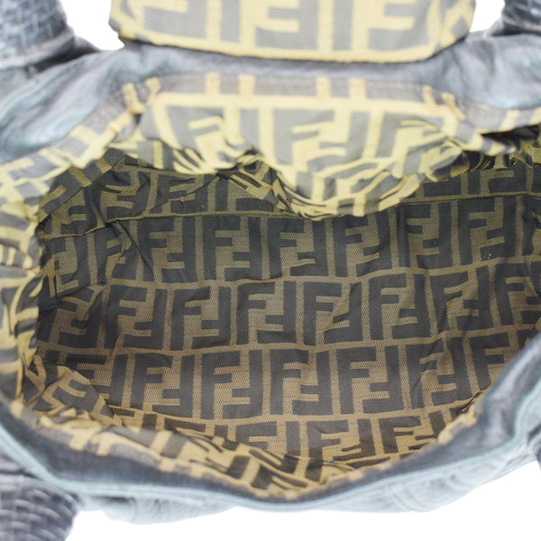 FENDI Spy Nappa Leather Satchel Bag Black