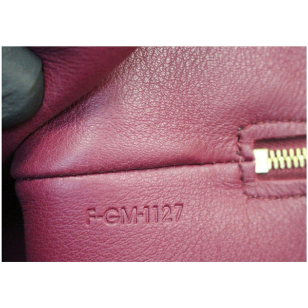 Celine Bi-Color Leather Clutch Pouch Burgundy/Black - Final Sale