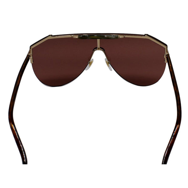 GUCCI GG0584S 003 Gold Havana Sunglasses Red Lens