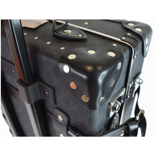 Gucci Globe-Trotter GG Suitcase bag leather trim corner