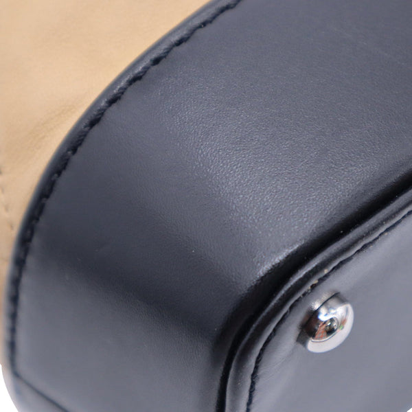 CHANEL Classic Flap Lambskin Leather Tote Bag Beige/Black