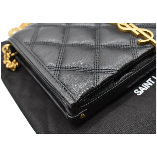 Yves Saint Laurent Becky Quilted Leather canvas Wallet