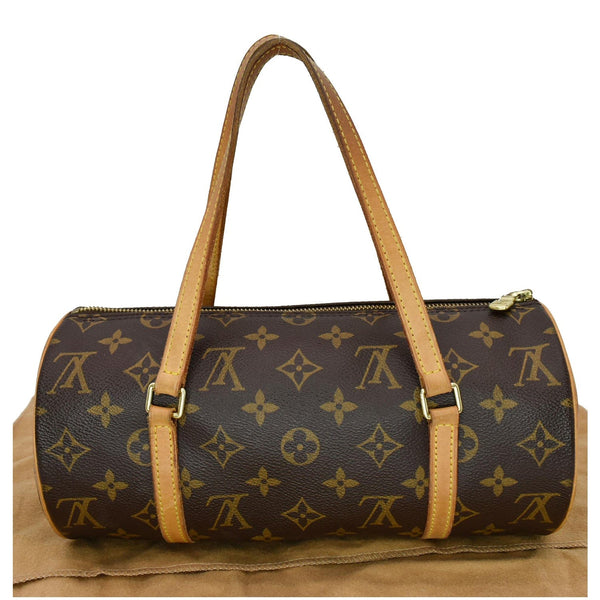 LOUIS VUITTON Papillon 26 Monogram Canvas Satchel Bag Brown