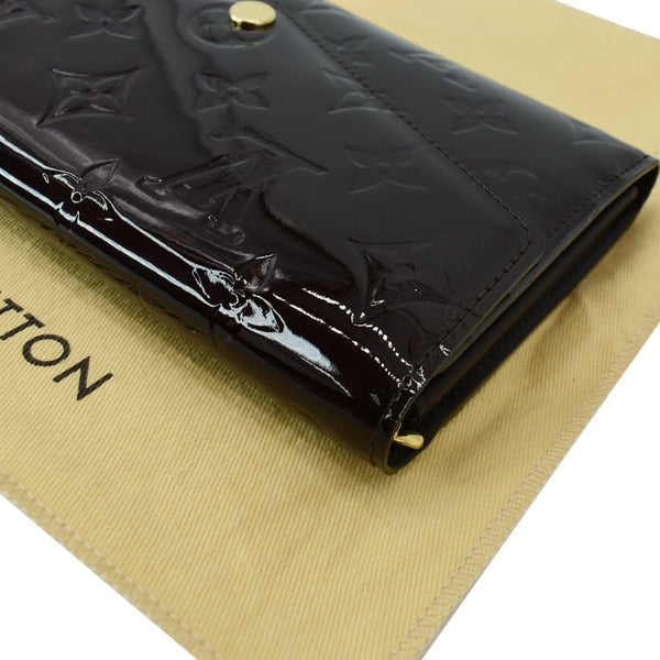 LOUIS VUITTON Sarah Monogram Vernis Leather Wallet Amarante