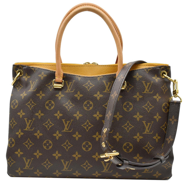LOUIS VUITTON Pallas MM Monogram Canvas Shoulder Bag Brown