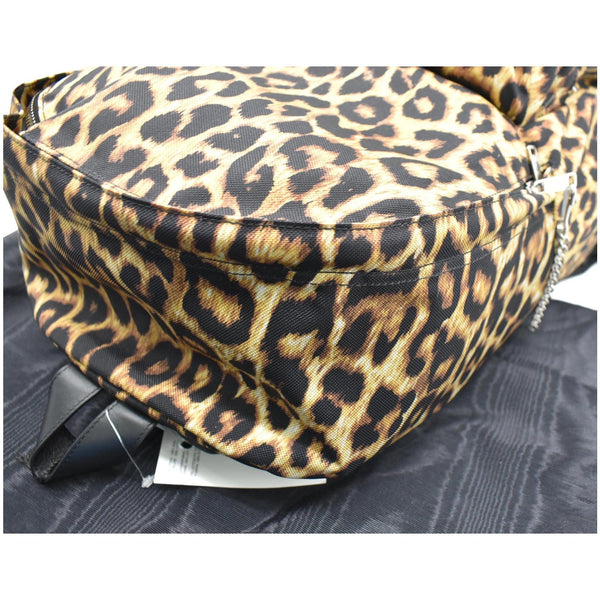 Celine Leopard Medium Print Canvas Backpack Bag - DDH