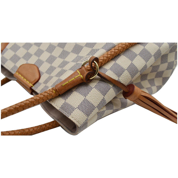 LOUIS VUITTON Propriano Damier Azur Tote Shoulder Bag White