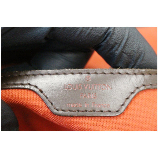 Louis Vuitton Soho Damier Ebene Backpack Bag Brown logo