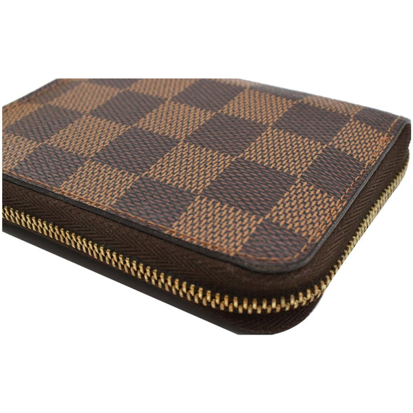 LOUIS VUITTON Damier Ebene Zippy Coin Purse Brown