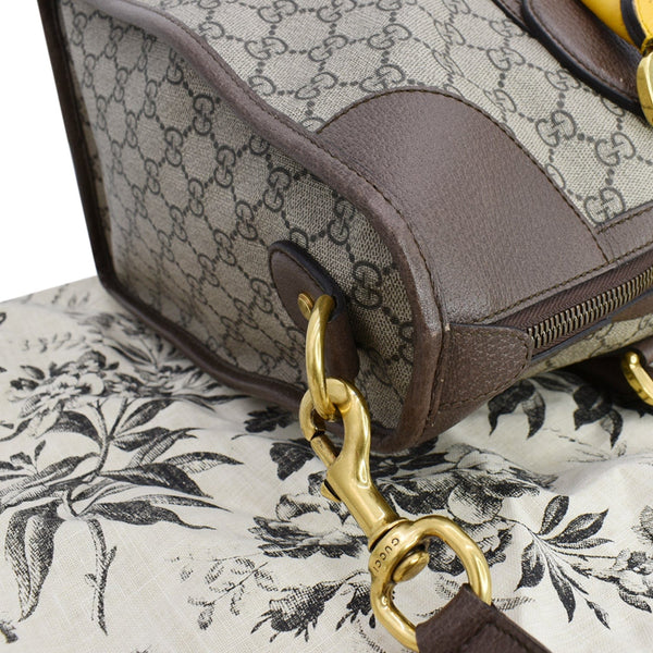 Gucci Neo Vintage Supreme Monogram Web Duffel Travel Bag