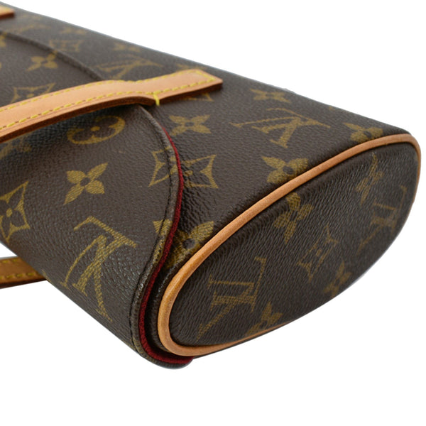 LOUIS VUITTON Sonatine Monogram Canvas Satchel Bag Brown