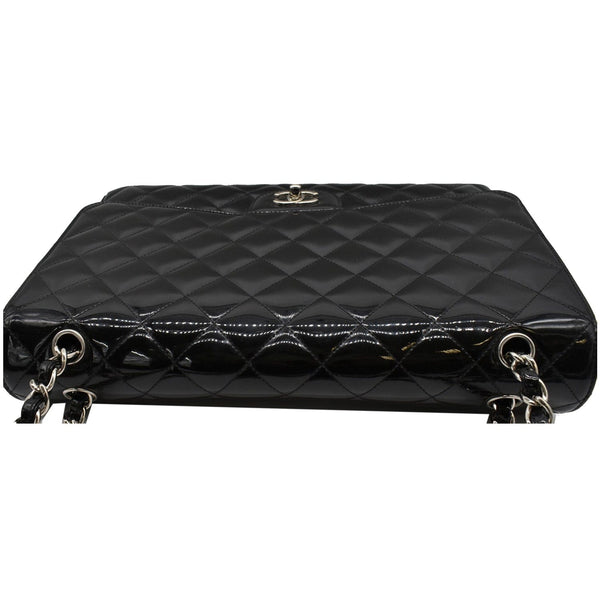 Chanel Classic Maxi Single Flap Quilted Patent Leather Bag