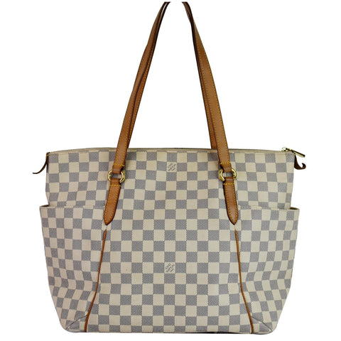 Louis Vuitton Totally MM Damier Azur Shoulder Bag White - women bag