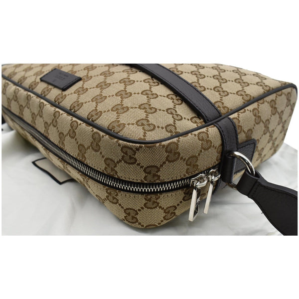 GUCCI GG Monogram Canvas Messenger Bag Dark Brown 449173