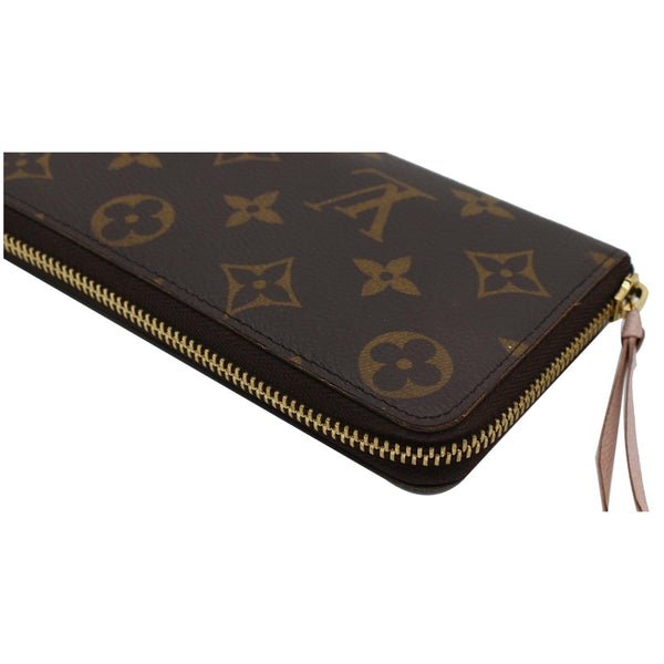 LOUIS VUITTON Clemence Monogram Canvas Zippy Wallet Rose Ballerine
