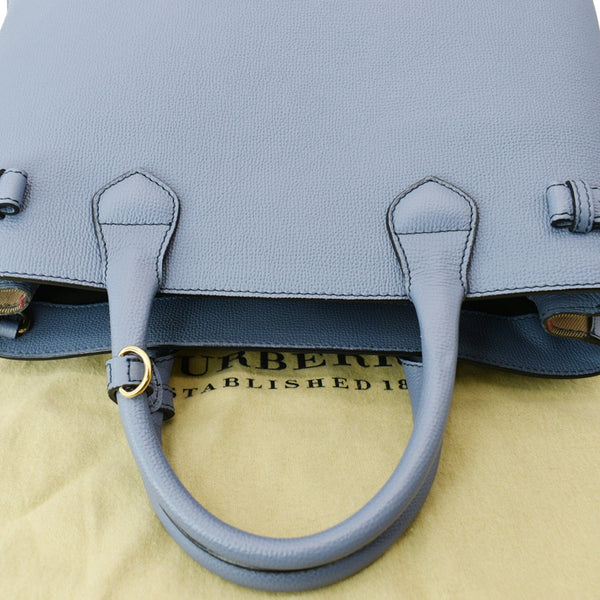 BURBERRY Banner Medium House Check Tote Bag Blue