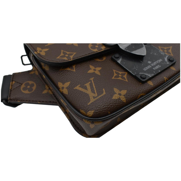 LOUIS VUITTON S-Lock Sling Monogram Macassar Crossbody Bag Brown