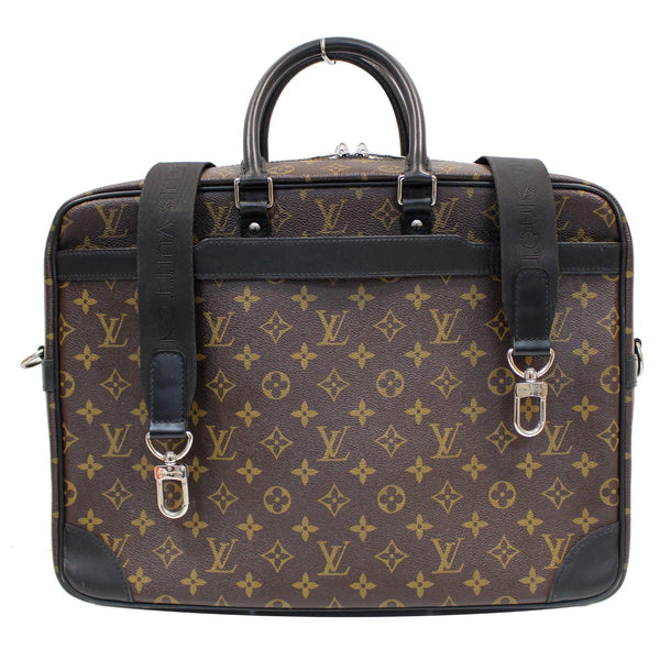 LOUIS VUITTON Porte Documents Voyage GM Macassar Briefcase Bag Brown