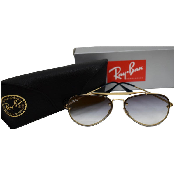 RAY-BAN RB3584N-9140/0S Blaze Aviator Sunglasses Blue Gradient Mirror Lens