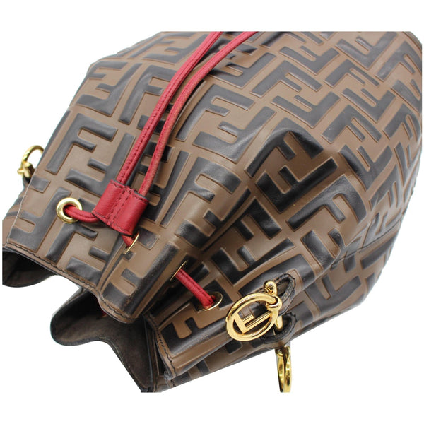 FENDI Mon Tresor Drawstring FF Canvas Bucket Bag Multicolor