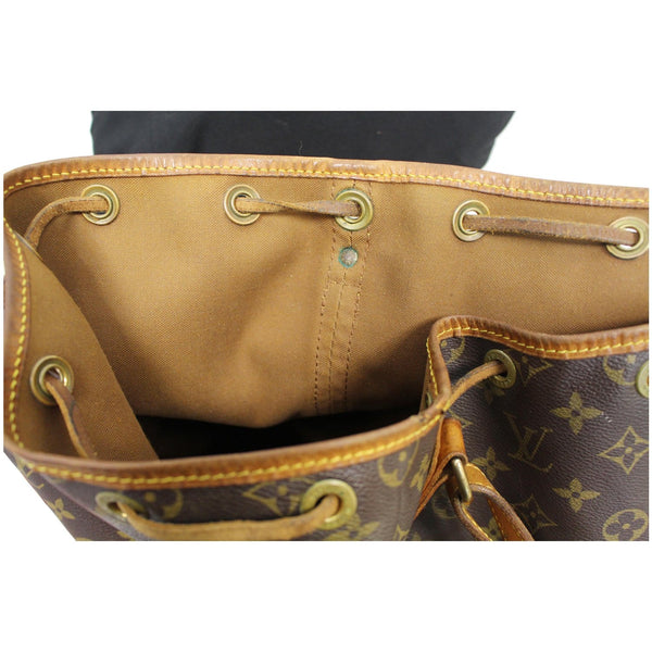 LOUIS VUITTON Large Noe Monogram Canvas Shoulder Bag Brown