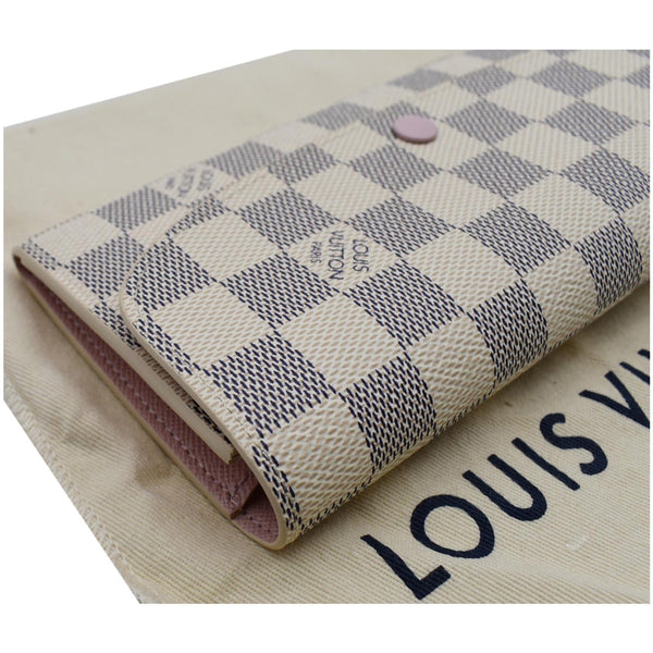 LOUIS VUITTON Emilie Damier Azur Wallet White