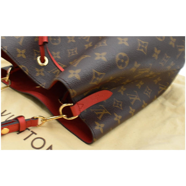 LOUIS VUITTON Neonoe Monogram Canvas Shoulder Bag Coquelicot