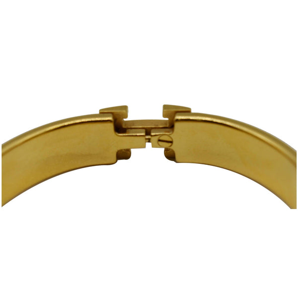 HERMES H Clic Clac Bangle Bracelet Gold