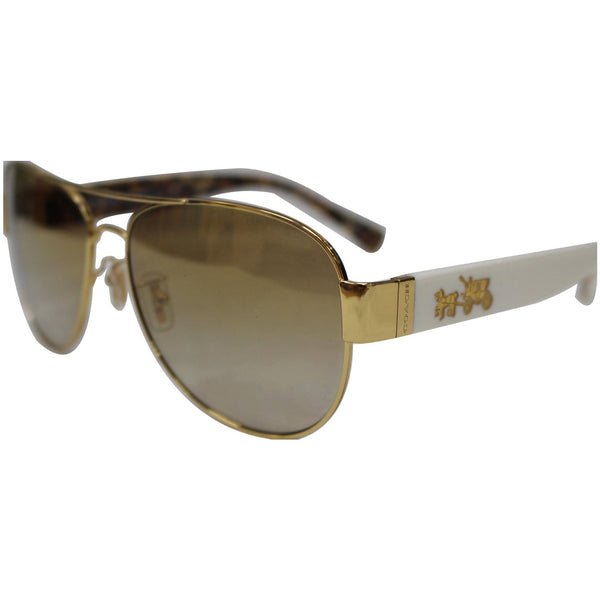COACH HC7059 Pilot Sunglasses Gold Flash Gradient Lens - Final Sale